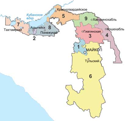 Карта: Адыгея