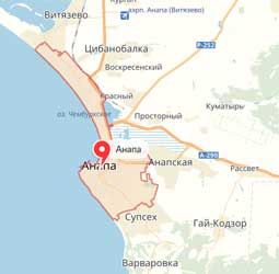 Карта Анапы