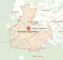Карта Анжеро-Судженск