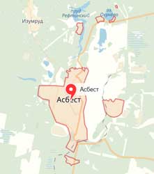 Карта: Асбест