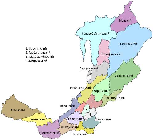 Карта: Бурятия Республика