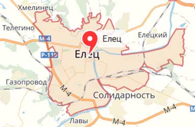 Карта: Елец