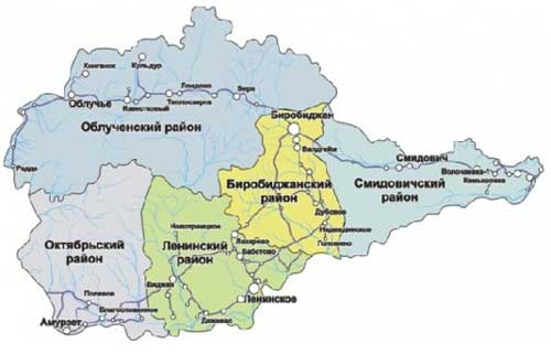 Карта: Еврейская автономная область