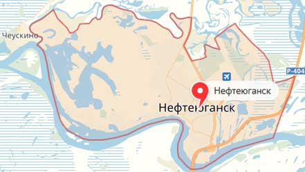 Карта: Нефтеюганск