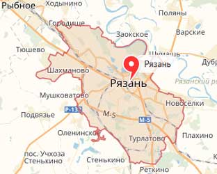 Карта: Рязань