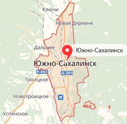 Карта: Южно-Сахалинск