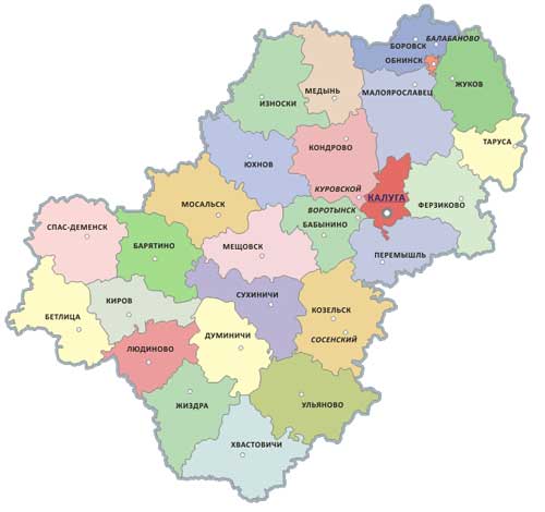 Карта: Калужская область
