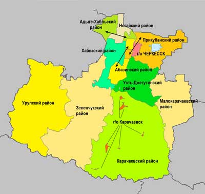 Карта: Карачаево-Черкесская Республика