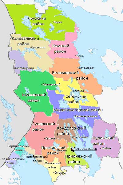Карта: Карелия