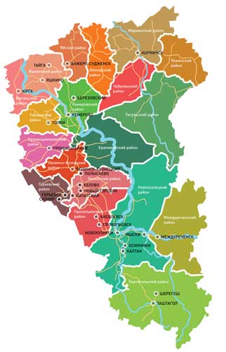 Карта: Кемеровская область