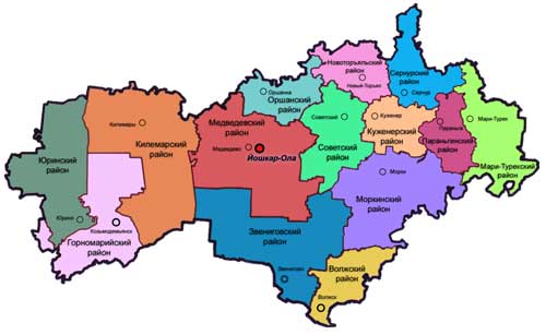 Карта: Республика Марий Эл
