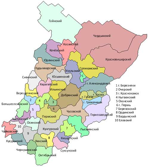 Карта: Пермский край