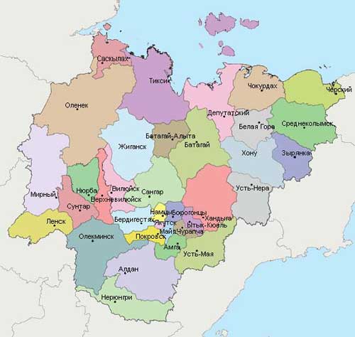 Карта: Республика Саха (Якутия)