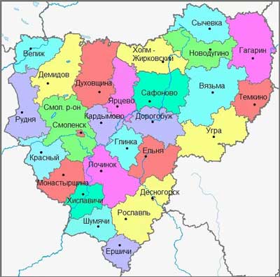 Карта: Смоленская область
