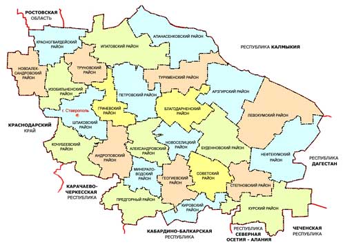 Карта: Ставропольский край